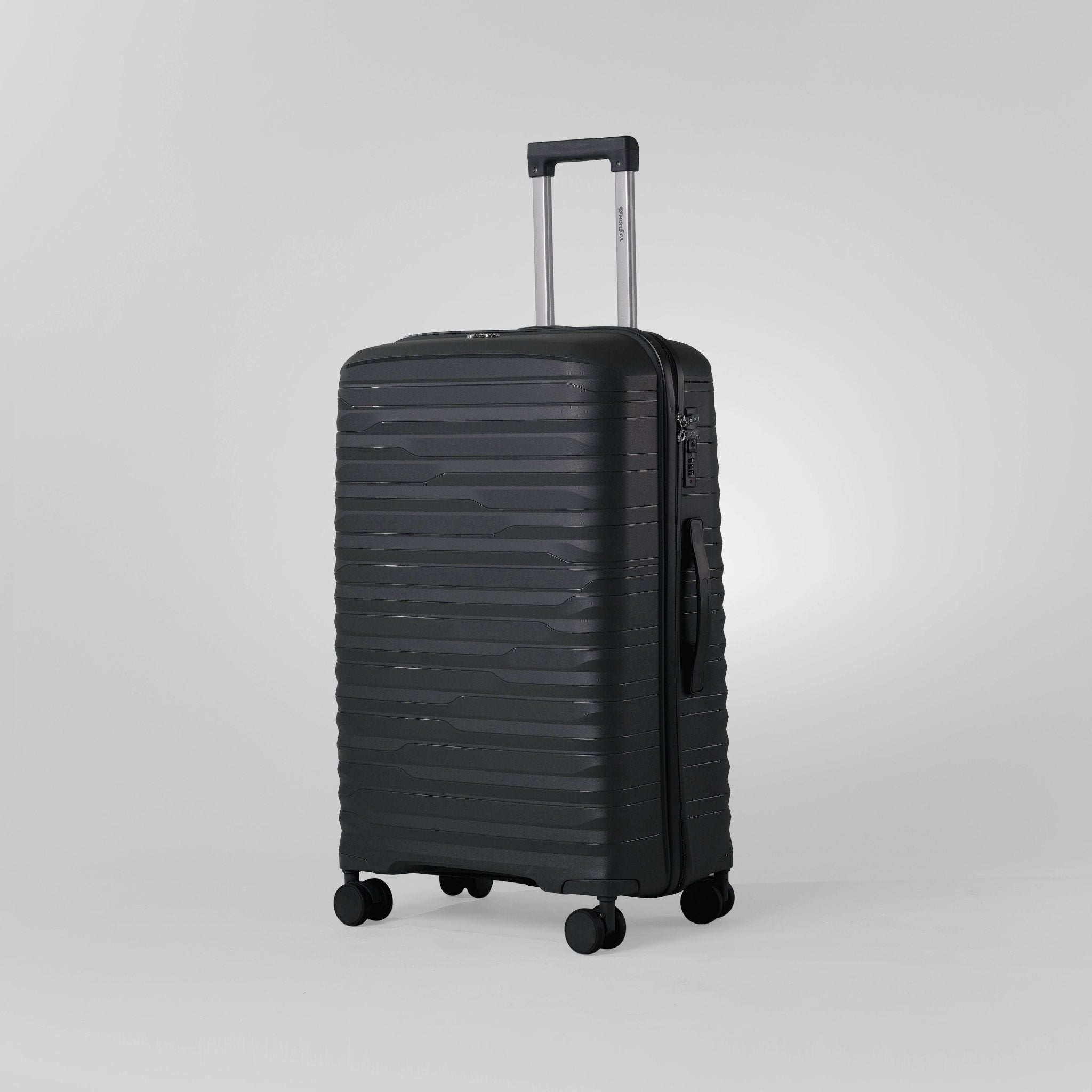Monsca PP Suitcase Set of 3 - Dark Grey - MOON - Luggage & Travel Accessories - Monsca